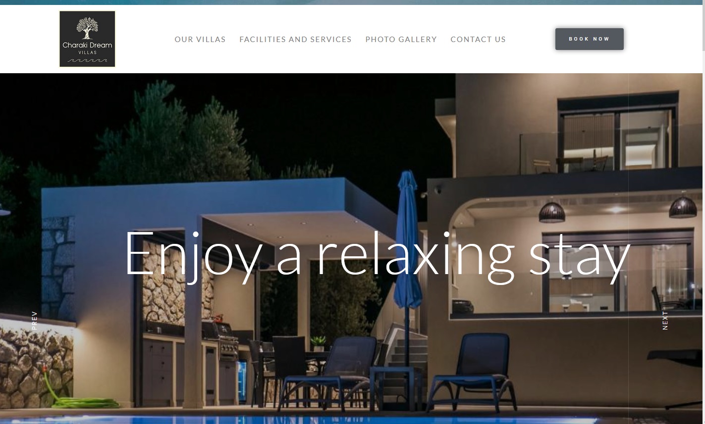 Αναπτυξη Ιστοσελιδας Charaki Dream Villas rhodes island