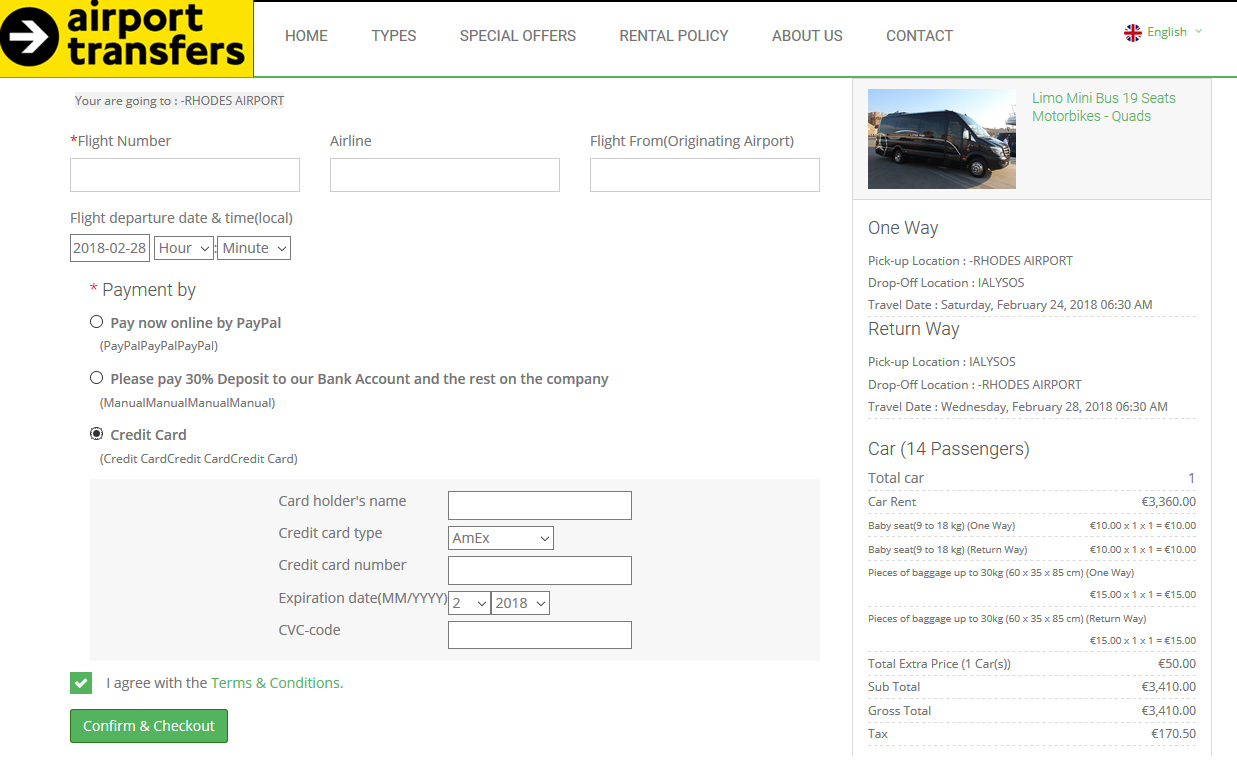 Transfers Booking System 5